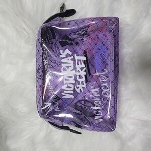 Victoria Secret purple clear make up bag
